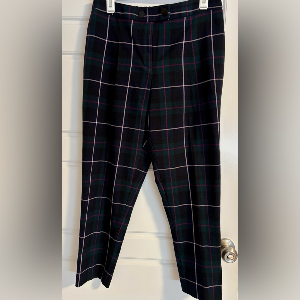 Reitmans Women's Plaid Pants - Navy, Green, and Purple